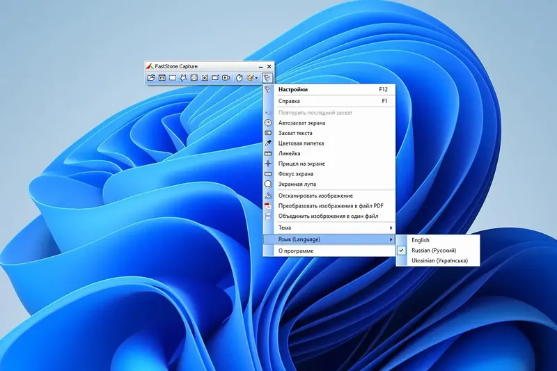 Программный интерфейс FastStone Capture 10.7 RePack (& portable) by Dodakaedr [Multi Ru]