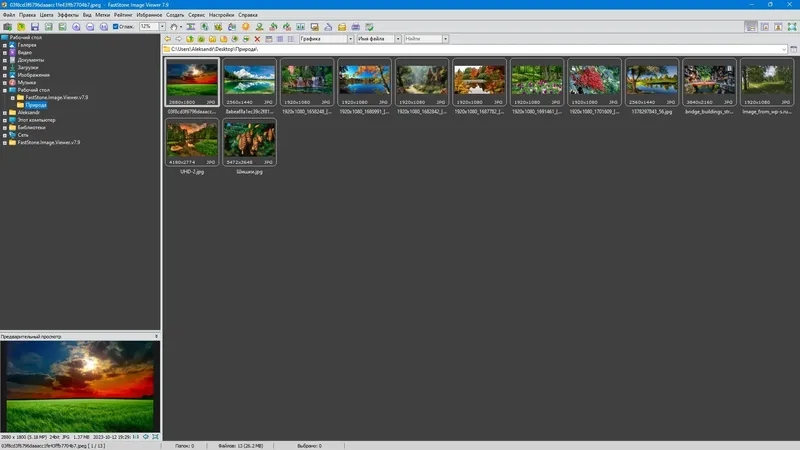 Программный интерфейс FastStone Image Viewer 7.9 RePack (& Portable) by KpoJIuK [Multi Ru]