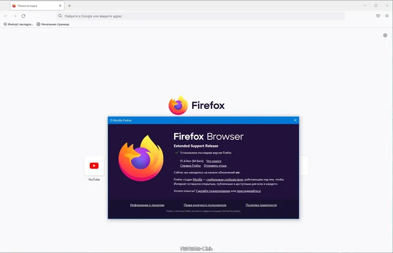 Программный интерфейс Firefox Browser 91.4.0 ESR Portable by PortableApps [Ru]