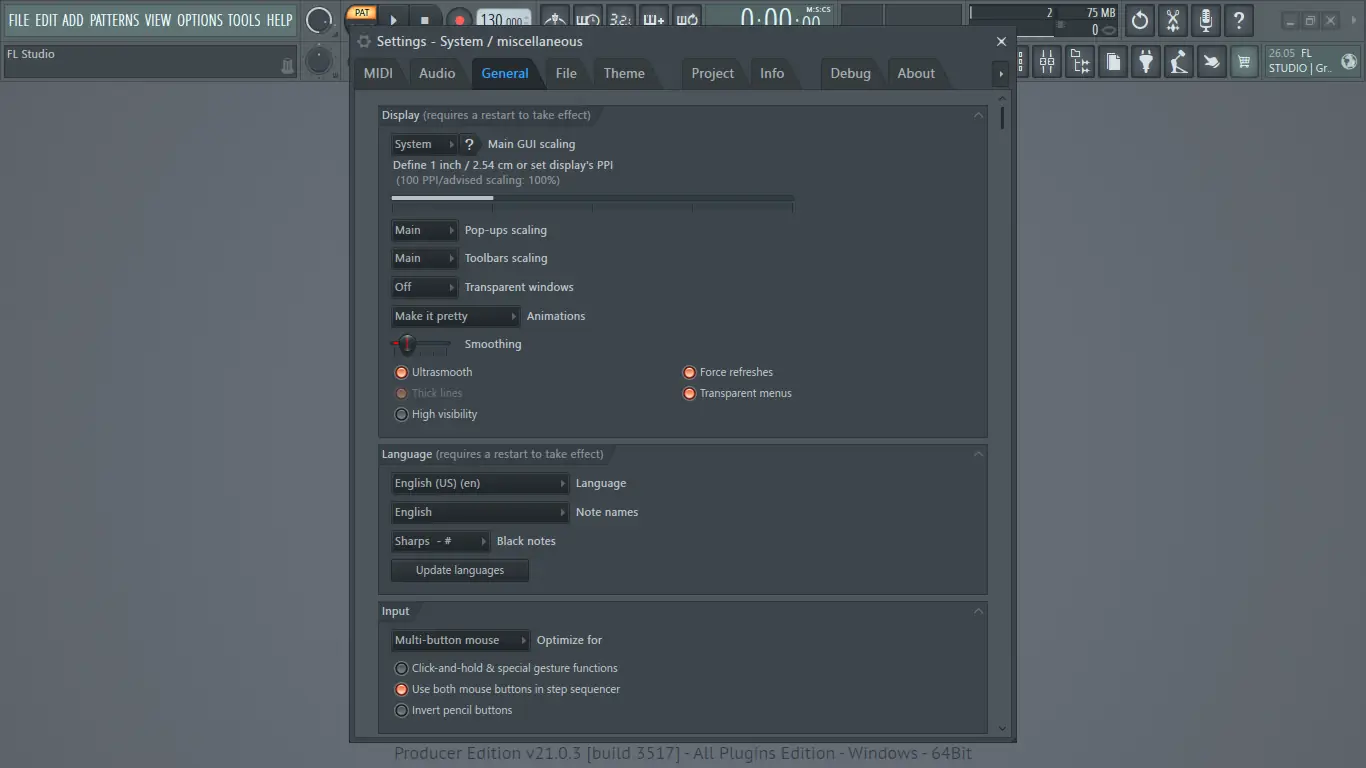 Программный интерфейс FL Studio Producer Edition 21.0.3 (Build 3517) All Plugins Edition (x64) RePack by KpoJIuK [Multi]