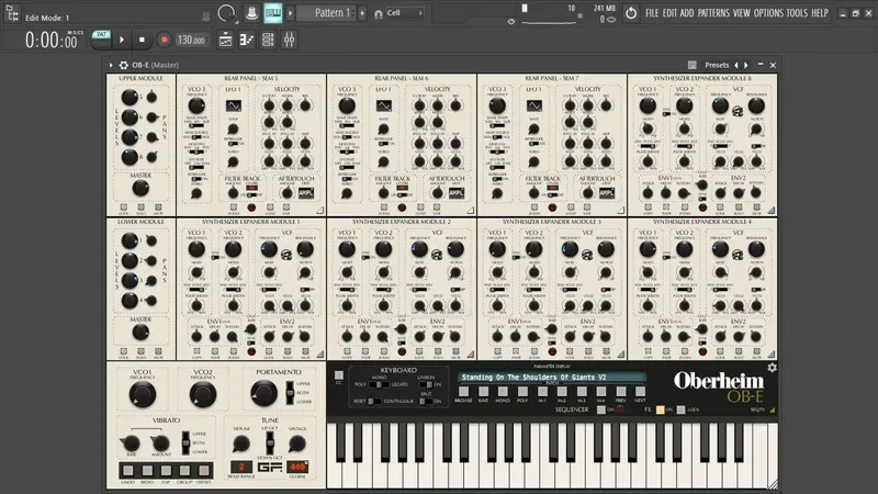 Программный интерфейс GForce Software - Oberheim OB-E 2.6 Standalone, VSTi, VSTi 3, AAX (x64) RePack by TCD [En]