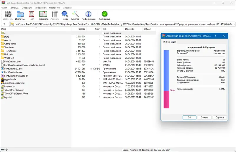 Программный интерфейс High-Logic FontCreator Professional 15.0.0.2974 Portable by 7997 [En]