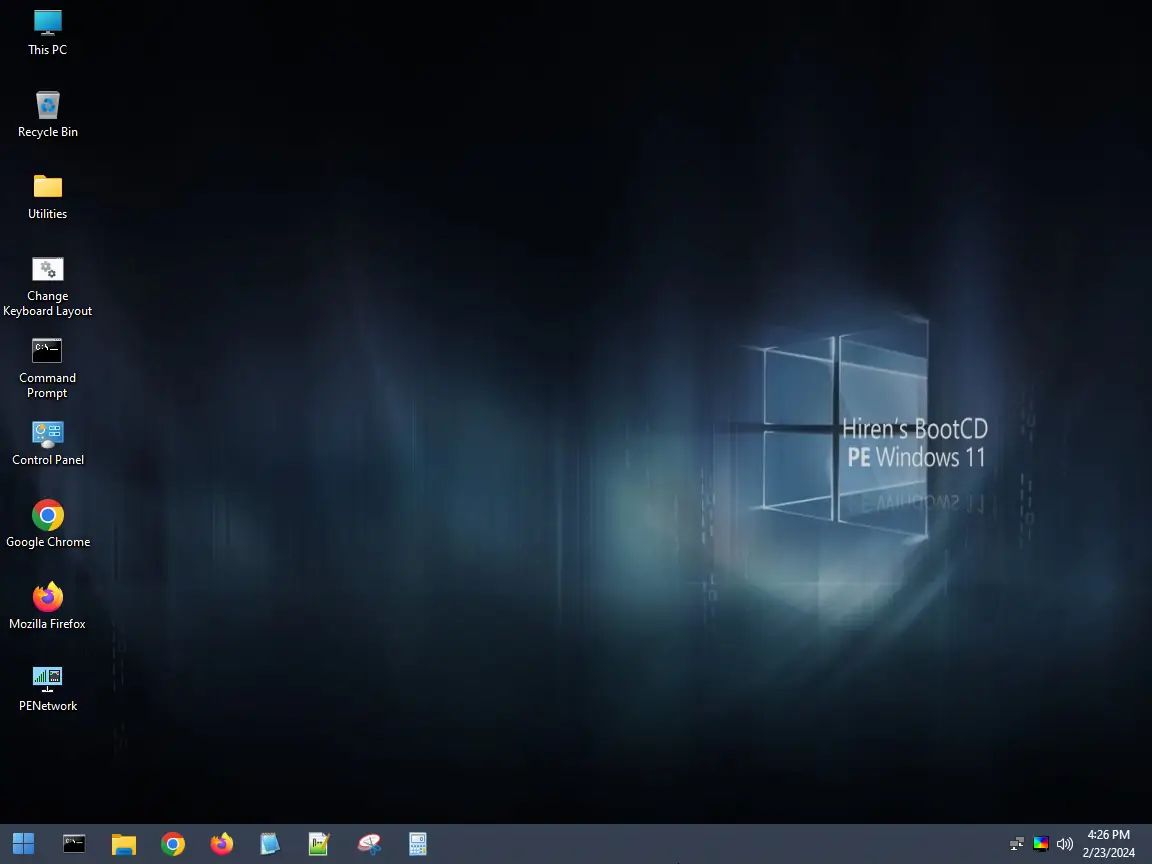 Программный интерфейс Hiren’s BootCD PE x64 v1.0.6 (22 February 2024) [En]