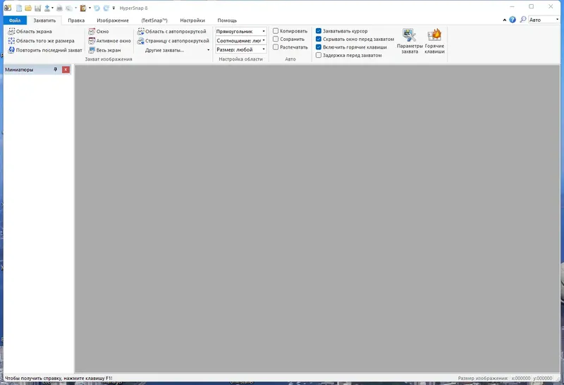 Программный интерфейс HyperSnap 8.24.02 RePack (& Portable) by TryRooM [Ru En]