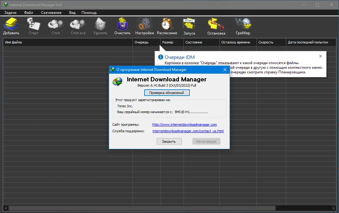 Программный интерфейс Internet Download Manager 6.41 Build 3 RePack by elchupacabra [Multi Ru]