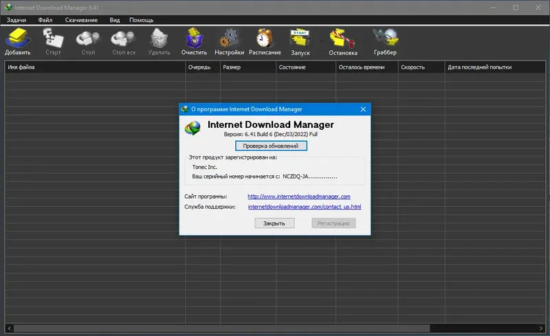 Программный интерфейс Internet Download Manager 6.41 Build 6 RePack by elchupacabra [Multi Ru]