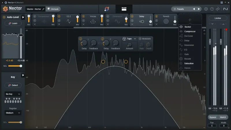 Программный интерфейс iZotope - Nectar 4 Advanced 4.0.0 VST 3, AAX (x64) RePack by R2R [En]