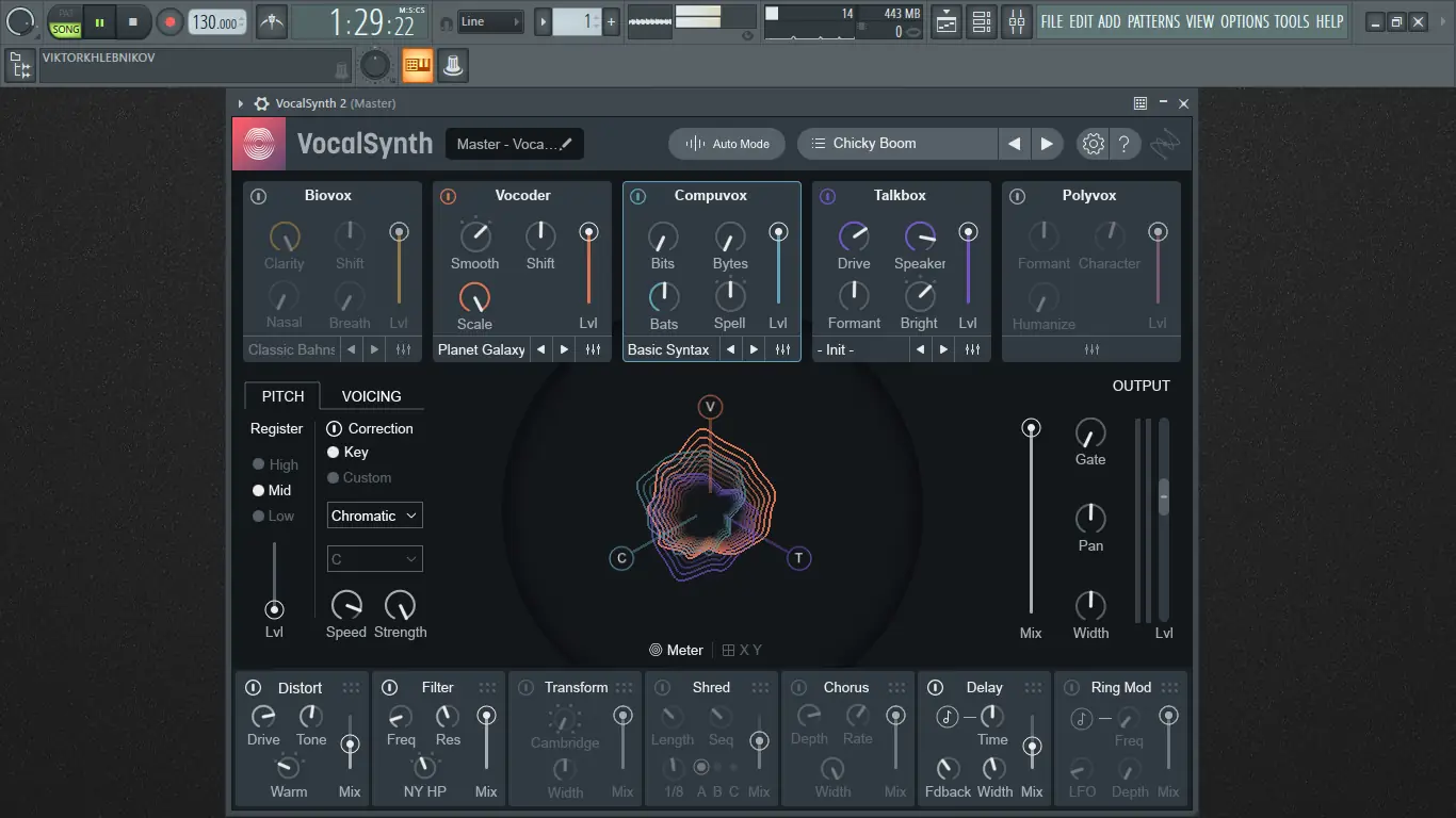 Программный интерфейс iZotope - VocalSynth 2 2.4.1 VST, VST3, AAX RePack by R2R [En]