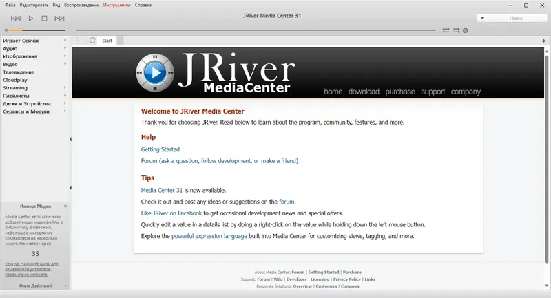 Программный интерфейс JRiver Media Center 31.0.69 RePack (& Portable) by elchupacabra [Multi Ru]