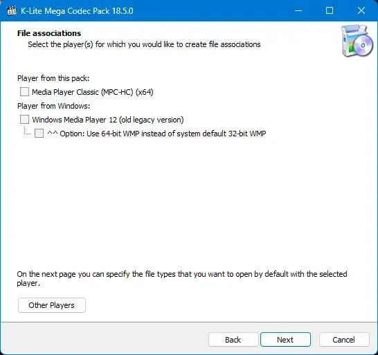 Программный интерфейс K-Lite Codec Pack 18.5.0 Mega Full Standard Basic [En]