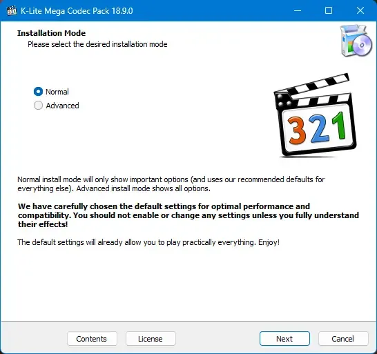 Программный интерфейс K-Lite Codec Pack 18.9.0 Mega Full Standard Basic [En]