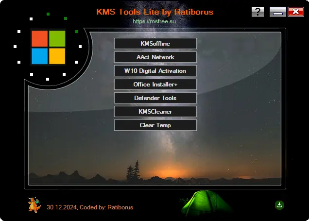 Программный интерфейс KMS Tools Lite Portable by Ratiborus 30.12.2024 [Multi Ru]