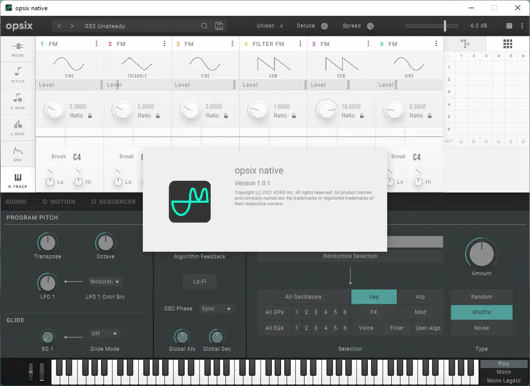 Программный интерфейс KORG - Opsix Native 1.0.1 Standalone, VSTi 3, AAX (x64) [En]