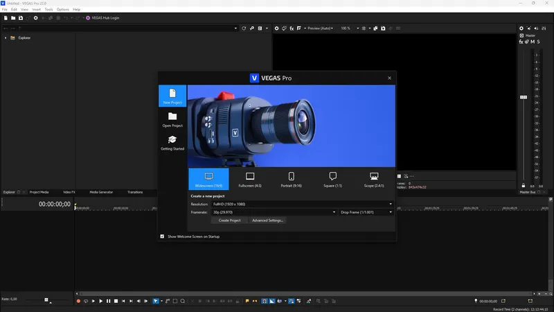 Программный интерфейс MAGIX Vegas Pro 22.0 Build 239 RePack by KpoJIuK [En]