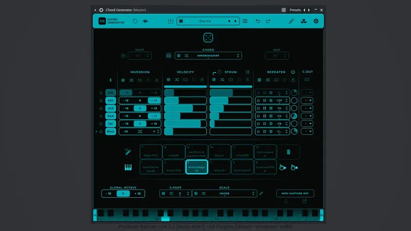 Программный интерфейс Mario Nieto - Chord Generator 1.1.0 Standalone, VSTi 3 (x64) RePack by BUBBiX [En]