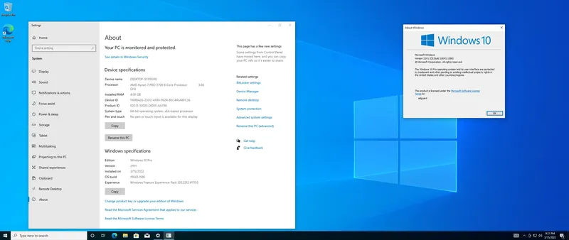 Программный интерфейс Microsoft Windows 10.0.19043.1586, Version 21H1 (Updated March 2022) - Оригинальные образы от Microsoft MSDN [En]