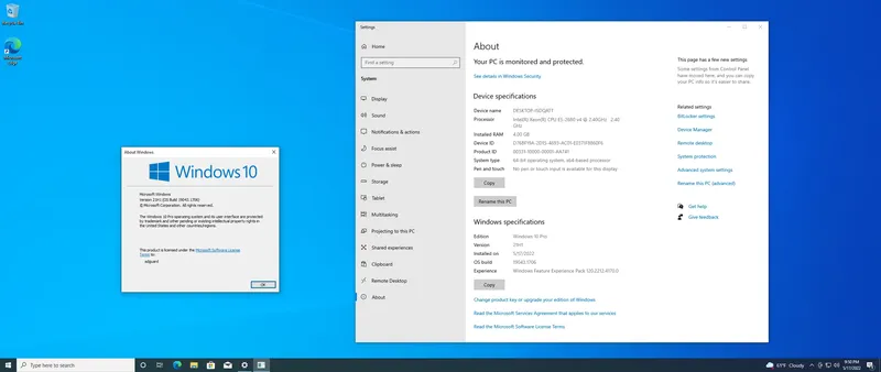 Программный интерфейс Microsoft Windows 10.0.19043.1706, Version 21H1 (Updated May 2022) - Оригинальные образы от Microsoft MSDN [En]