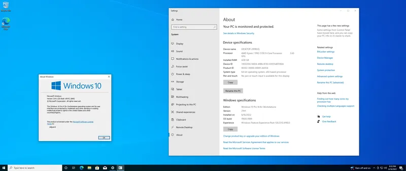 Программный интерфейс Microsoft Windows 10.0.19043.1889, Version 21H1 (Updated August 2022) - Оригинальные образы от Microsoft MSDN [En]