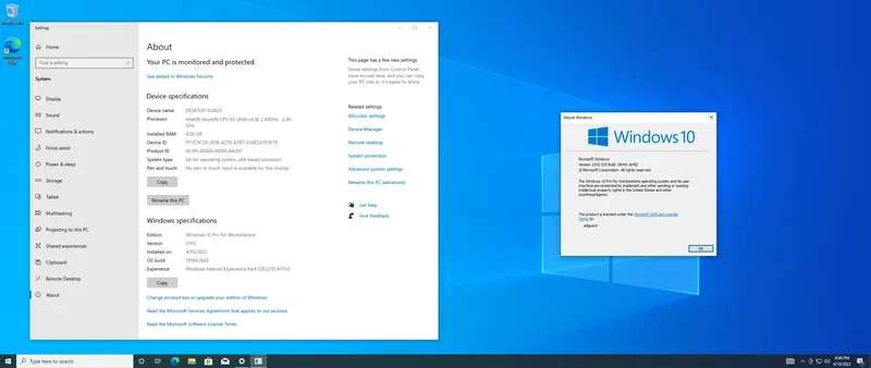 Программный интерфейс Microsoft Windows 10.0.19044.1645, Version 21H2 (Updated April 2022) - Оригинальные образы от Microsoft MSDN [En]