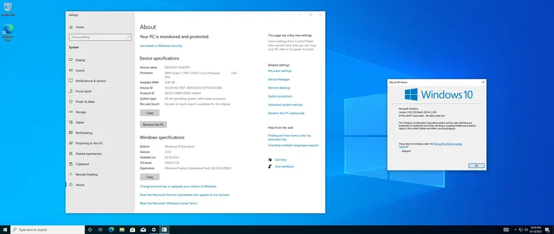 Программный интерфейс Microsoft Windows 10.0.19044.2130, Version 21H2 (Updated October 2022) - Оригинальные образы от Microsoft MSDN [En]