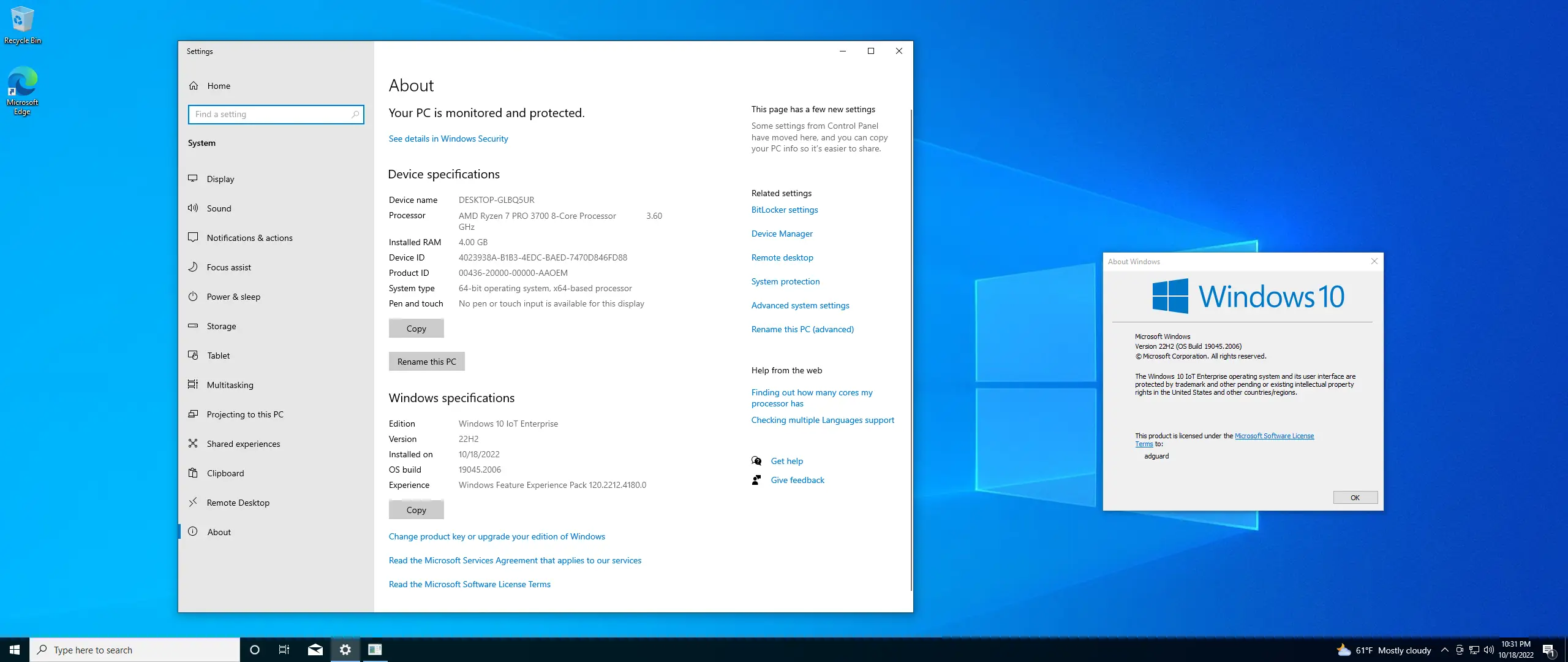 Программный интерфейс Microsoft Windows 10.0.19045.2006 IoT Enterprise, Version 21H2 - Оригинальные образы от Microsoft MSDN [En]