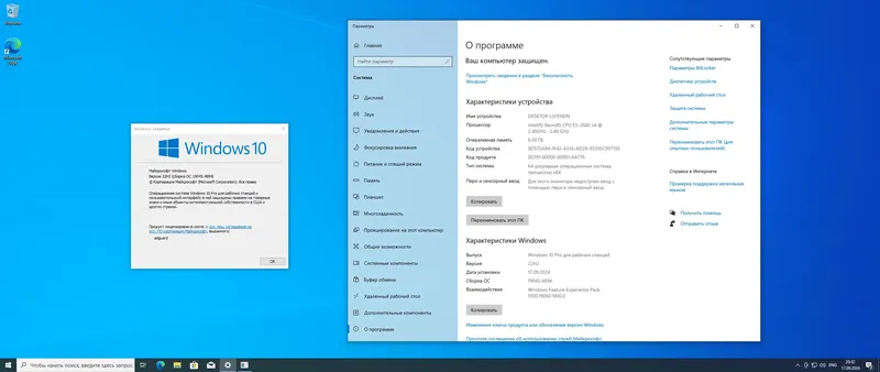 Программный интерфейс Microsoft Windows 10 [10.0.19045.4894], Version 22H2 (Updated September 2024) - Оригинальные образы от Microsoft MSDN [Ru]