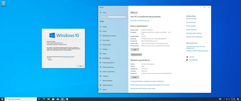 Программный интерфейс Microsoft Windows 10 [10.0.19045.5131], Version 22H2 (Updated November 2024) - Оригинальные образы от Microsoft MSDN [En]