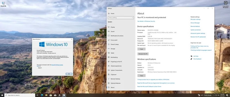 Программный интерфейс Microsoft Windows 10 [10.0.19045.5854], Version 22H2 (Updated May 2025) - Оригинальные образы от Microsoft MSDN [En]
