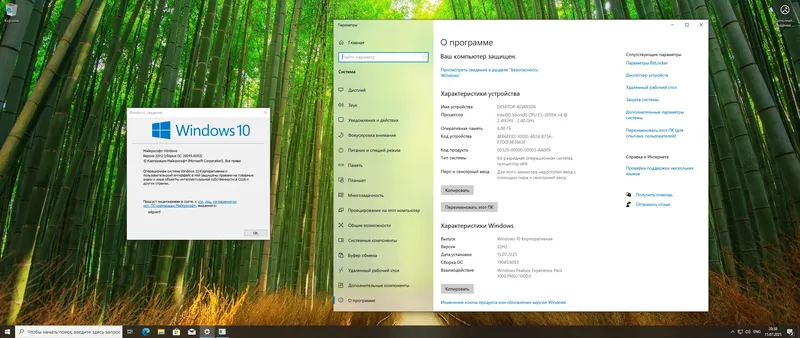 Программный интерфейс Microsoft Windows 10 [10.0.19045.6093], Version 22H2 (Updated July 2025) - Оригинальные образы от Microsoft MSDN [Ru]