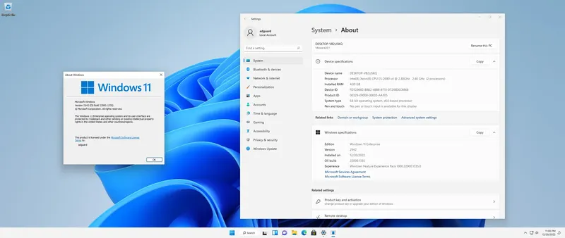 Программный интерфейс Microsoft Windows 11 [10.0.22000.1335], Version 21H2 (Updated December 2022) - Оригинальные образы от Microsoft MSDN [En]