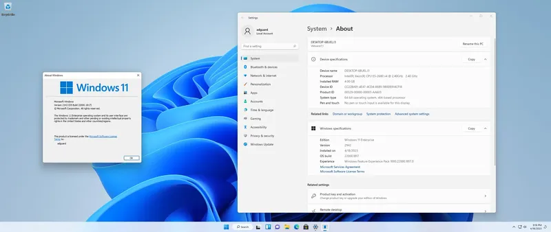 Программный интерфейс Microsoft Windows 11 [10.0.22000.1817], Version 21H2 (Updated April 2023) - Оригинальные образы от Microsoft MSDN [En]