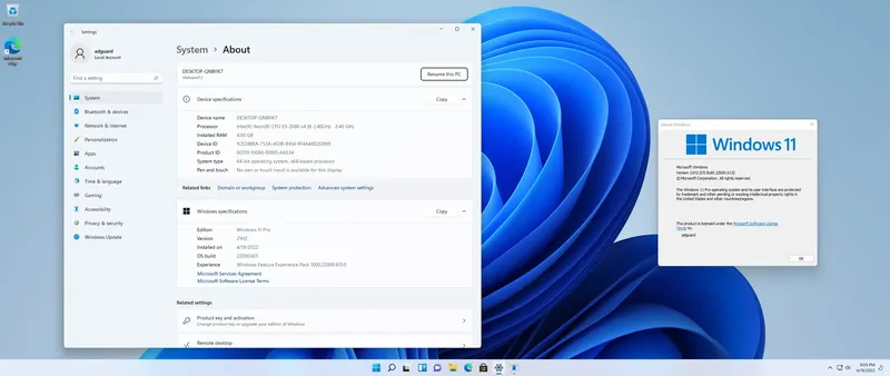 Программный интерфейс Microsoft Windows 11 [10.0.22000.613], Version 21H2 (Updated April 2022) - Оригинальные образы от Microsoft MSDN [En]