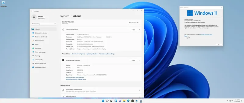 Программный интерфейс Microsoft Windows 11 [10.0.22000.739], Version 21H2 (Updated June 2022) - Оригинальные образы от Microsoft MSDN [En]