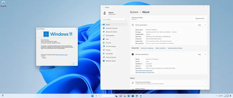 Программный интерфейс Microsoft Windows 11 [10.0.22621.1848], Version 22H2 (Updated June 2023) - Оригинальные образы от Microsoft MSDN [En]