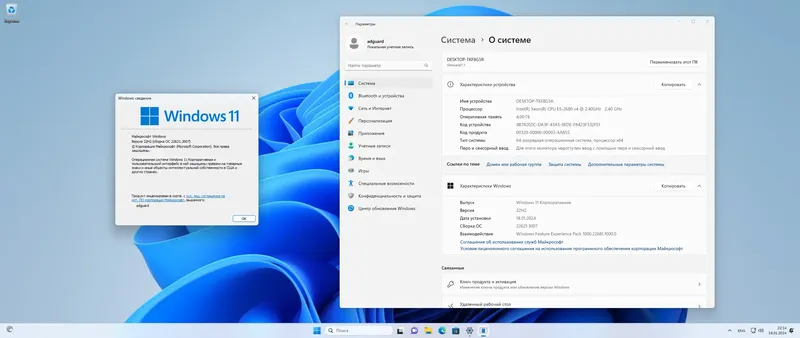 Программный интерфейс Microsoft Windows 11 [10.0.22621.3007], Version 22H2 (Updated January 2024) - Оригинальные образы от Microsoft MSDN [Ru]