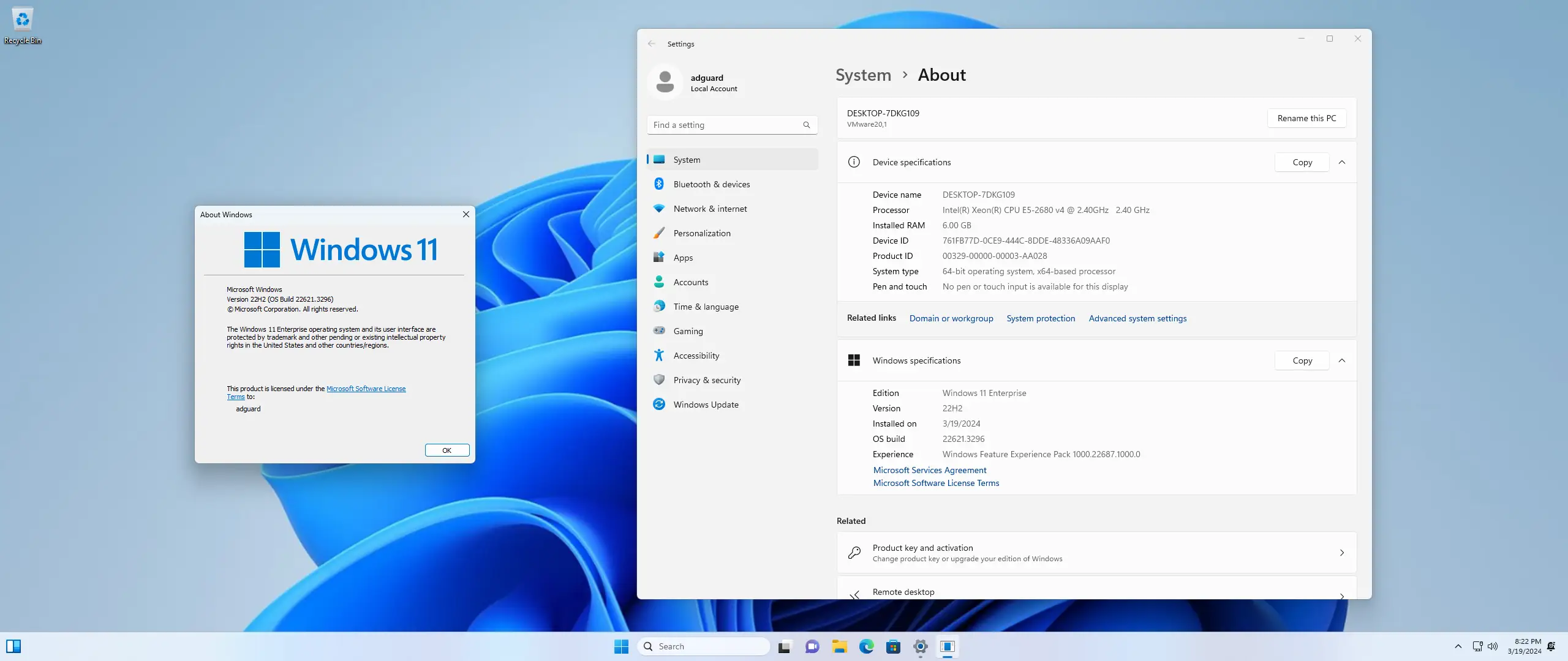 Программный интерфейс Microsoft Windows 11 [10.0.22621.3296], Version 22H2 (Updated March 2024) - Оригинальные образы от Microsoft MSDN [En]