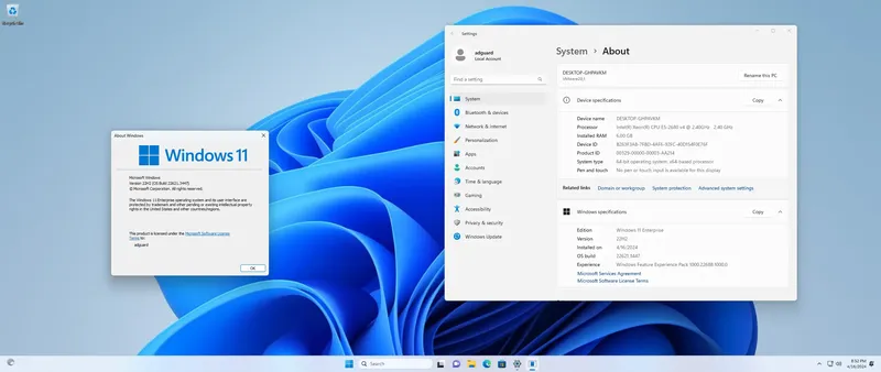 Программный интерфейс Microsoft Windows 11 [10.0.22621.3447], Version 22H2 (Updated April 2024) - Оригинальные образы от Microsoft MSDN [En]