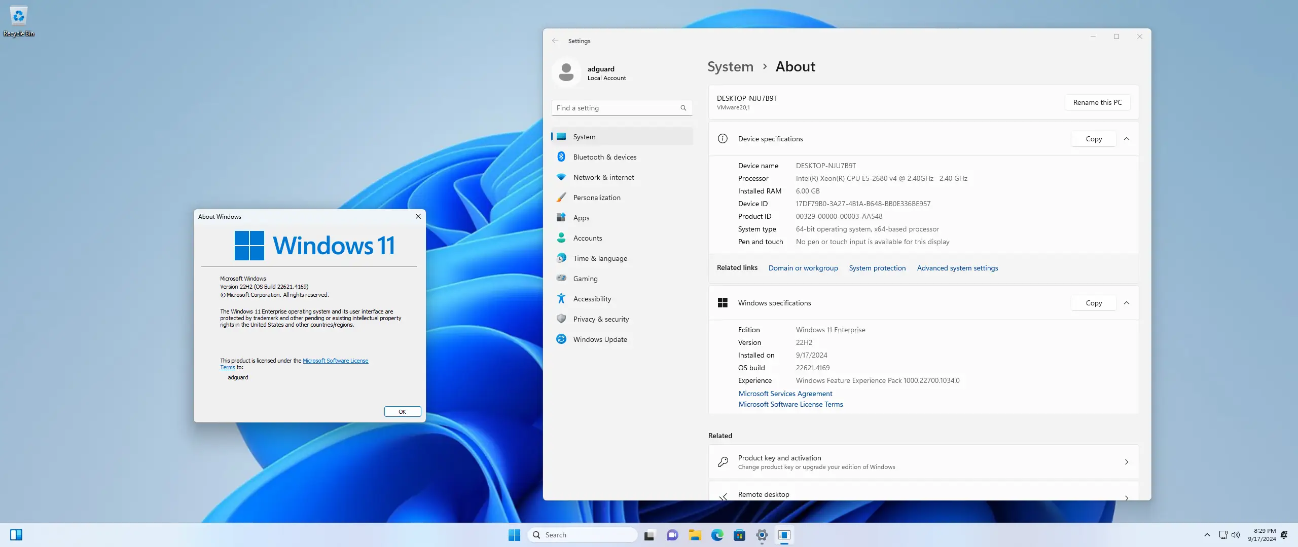 Программный интерфейс Microsoft Windows 11 [10.0.22621.4169], Version 22H2 (Updated September 2024) - Оригинальные образы от Microsoft MSDN [En]