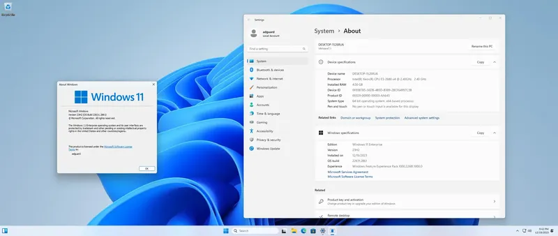 Программный интерфейс Microsoft Windows 11 [10.0.22631.2861], Version 23H2 (Updated December 2023) - Оригинальные образы от Microsoft MSDN [En]