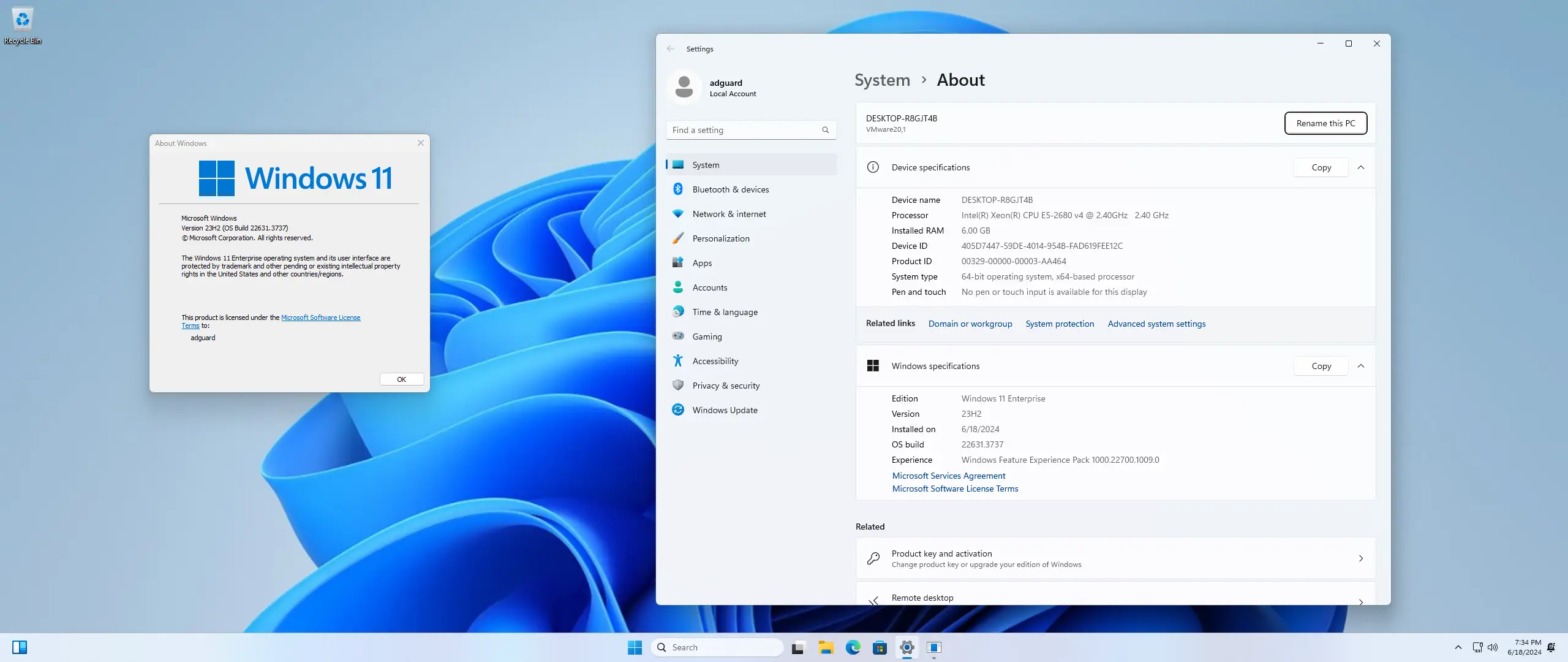 Программный интерфейс Microsoft Windows 11 [10.0.22631.3737], Version 23H2 (Updated June 2024) - Оригинальные образы от Microsoft MSDN VLSC [En]