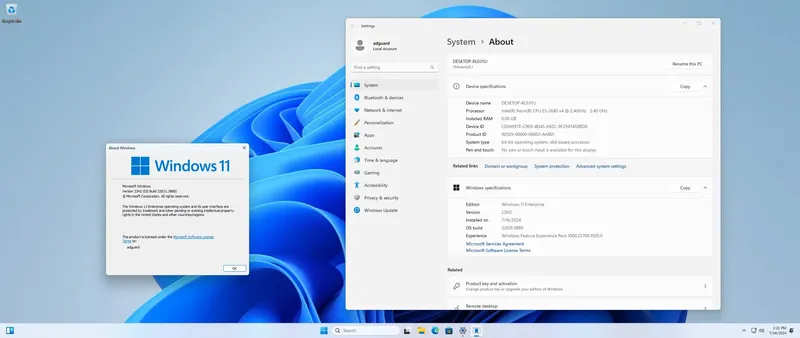 Программный интерфейс Microsoft Windows 11 [10.0.22631.3880], Version 23H2 (Updated July 2024) - Оригинальные образы от Microsoft MSDN VLSC [En]