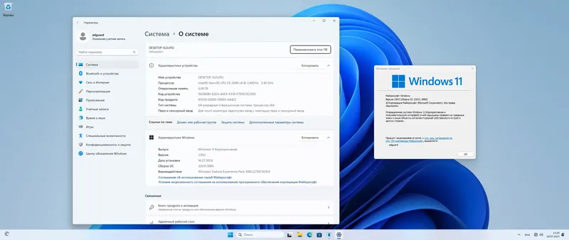 Программный интерфейс Microsoft Windows 11 [10.0.22631.3880], Version 23H2 (Updated July 2024) - Оригинальные образы от Microsoft MSDN VLSC [Ru]