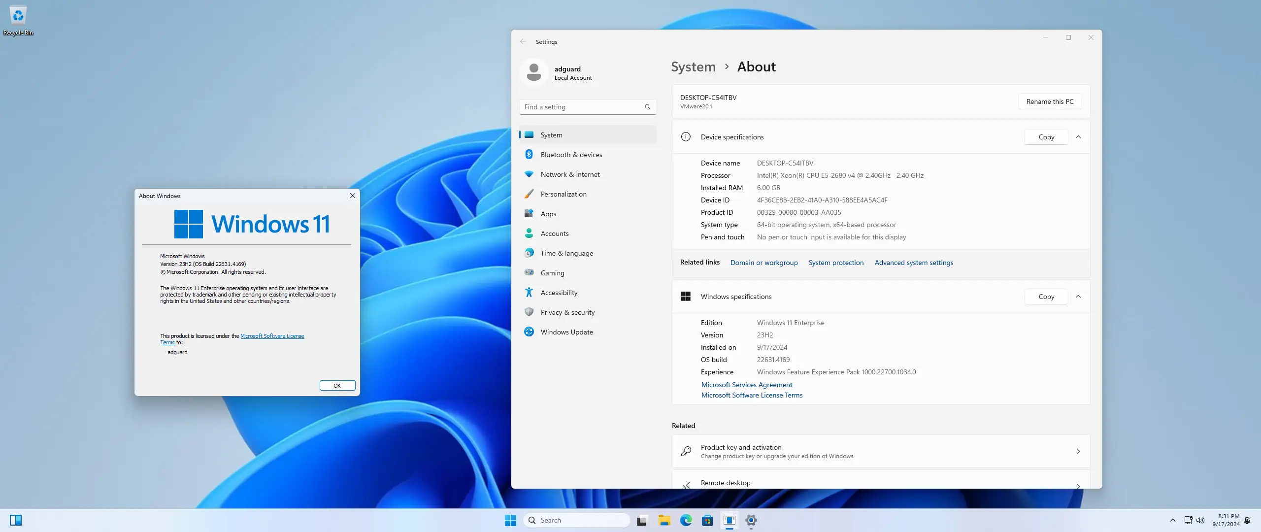 Программный интерфейс Microsoft Windows 11 [10.0.22631.4169], Version 23H2 (Updated September 2024) - Оригинальные образы от Microsoft MSDN [En]