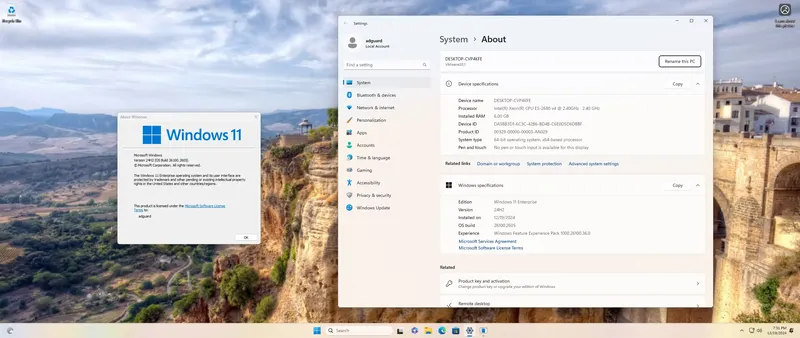 Программный интерфейс Microsoft Windows 11 [10.0.26100.2605], Version 24H2 (Updated December 2024) - Оригинальные образы от Microsoft VLSC [En]