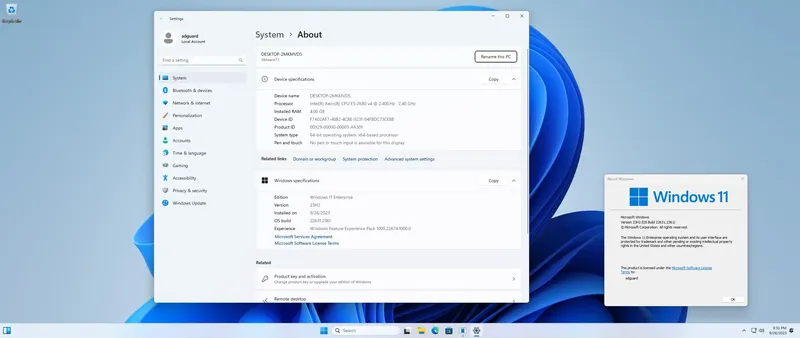 Программный интерфейс Microsoft Windows 11 Insider Preview, Version 23H2 [10.0.22631.2361] - Оригинальные образы от Microsoft [En]