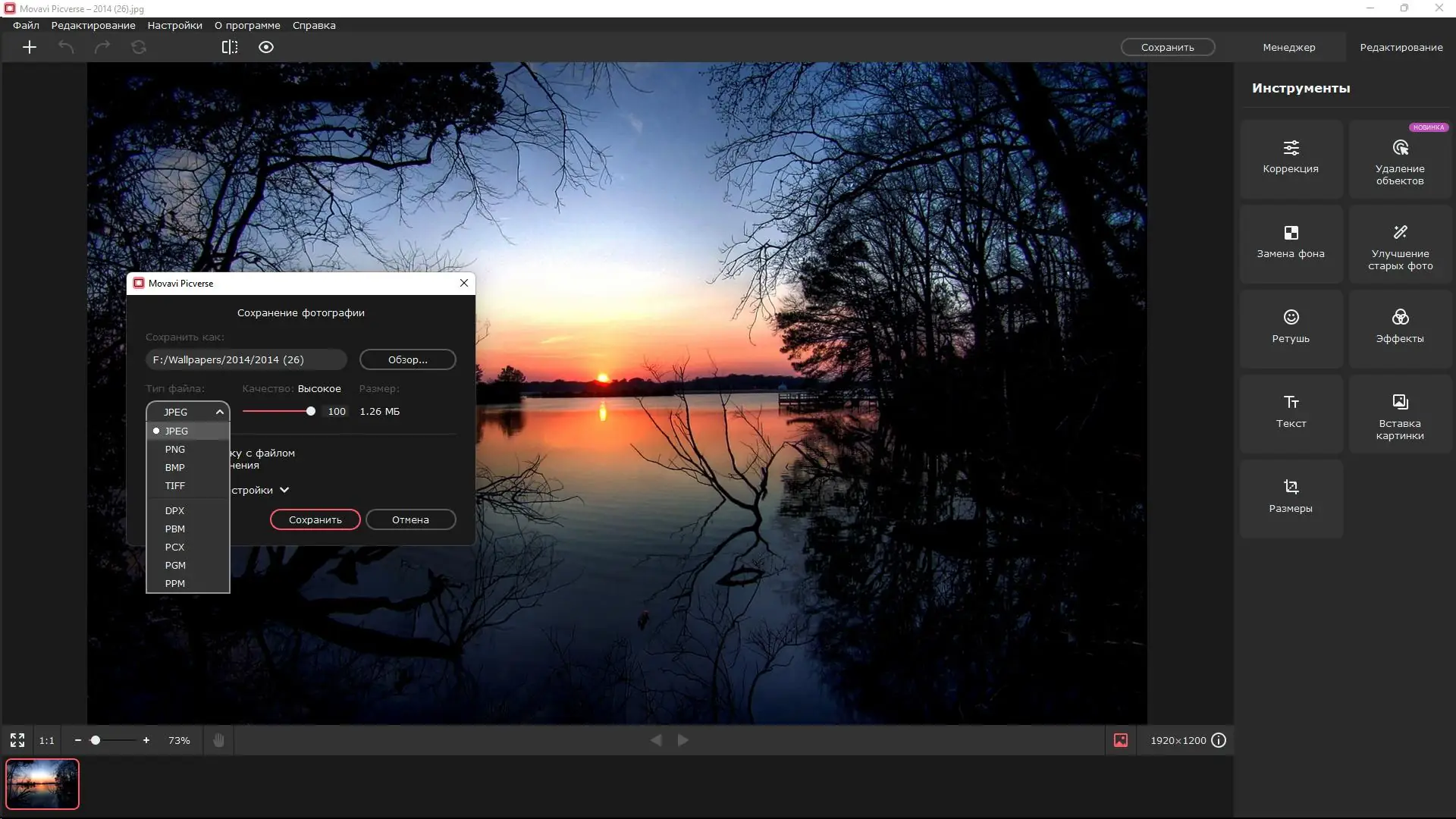 Программный интерфейс Movavi Picverse 1.10.0 RePack (& Portable) by elchupacabra + Content [Multi Ru]