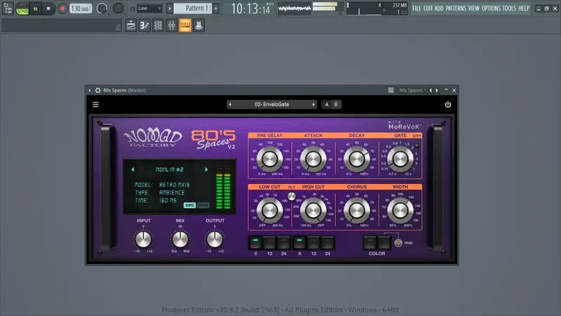 Программный интерфейс Nomad Factory - 80s Spaces 2.1.0 VST, VST3, AAX (x64) [En]