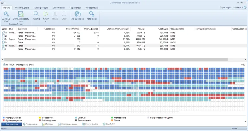 Программный интерфейс O&O Defrag Professional + Server 27.0 Build 8050 RePack by KpoJIuK [Ru En]