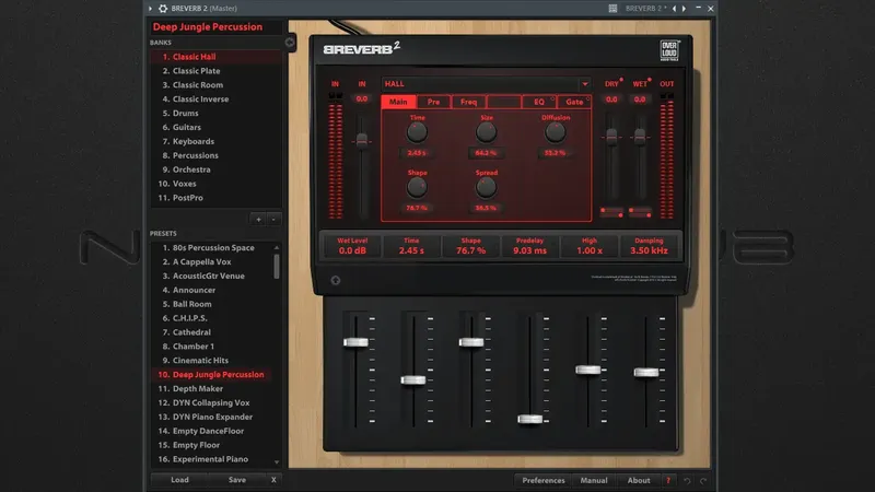 Программный интерфейс Overloud - BREVERB 2 2.1.17 Standalone, VST, VST 3, AAX (x86 x64) RePack by TCD [En]