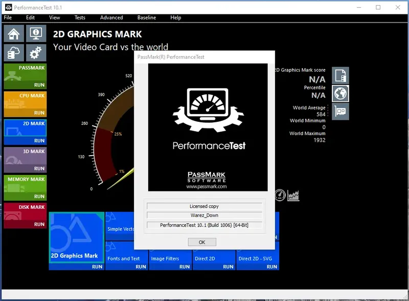 Программный интерфейс PassMark PerformanceTest 10.1 Build 1006 RePack (& Portable) by elchupacabra [En]